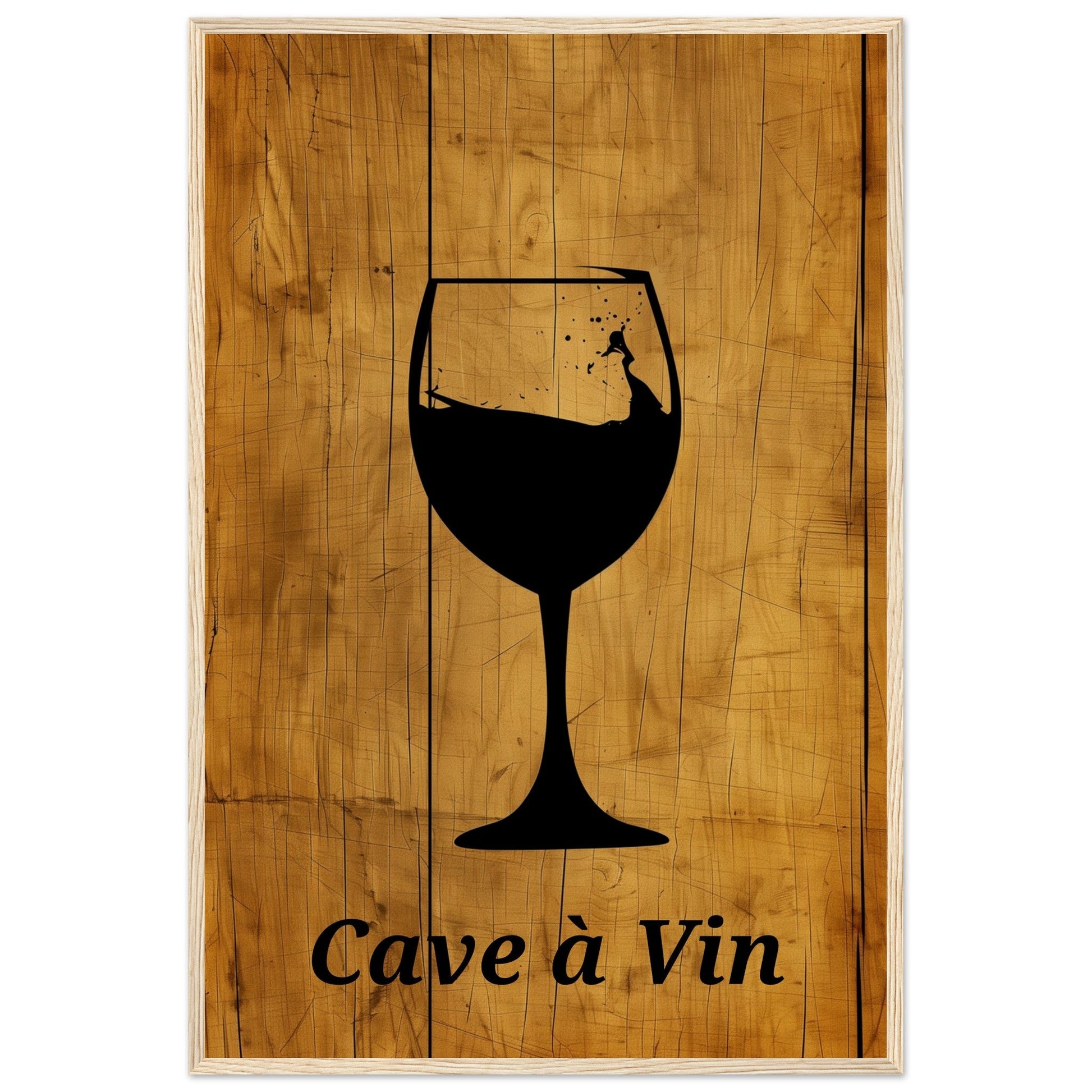 Poster pour Cave à Vin ( 60x90-cm-Bois-clair)