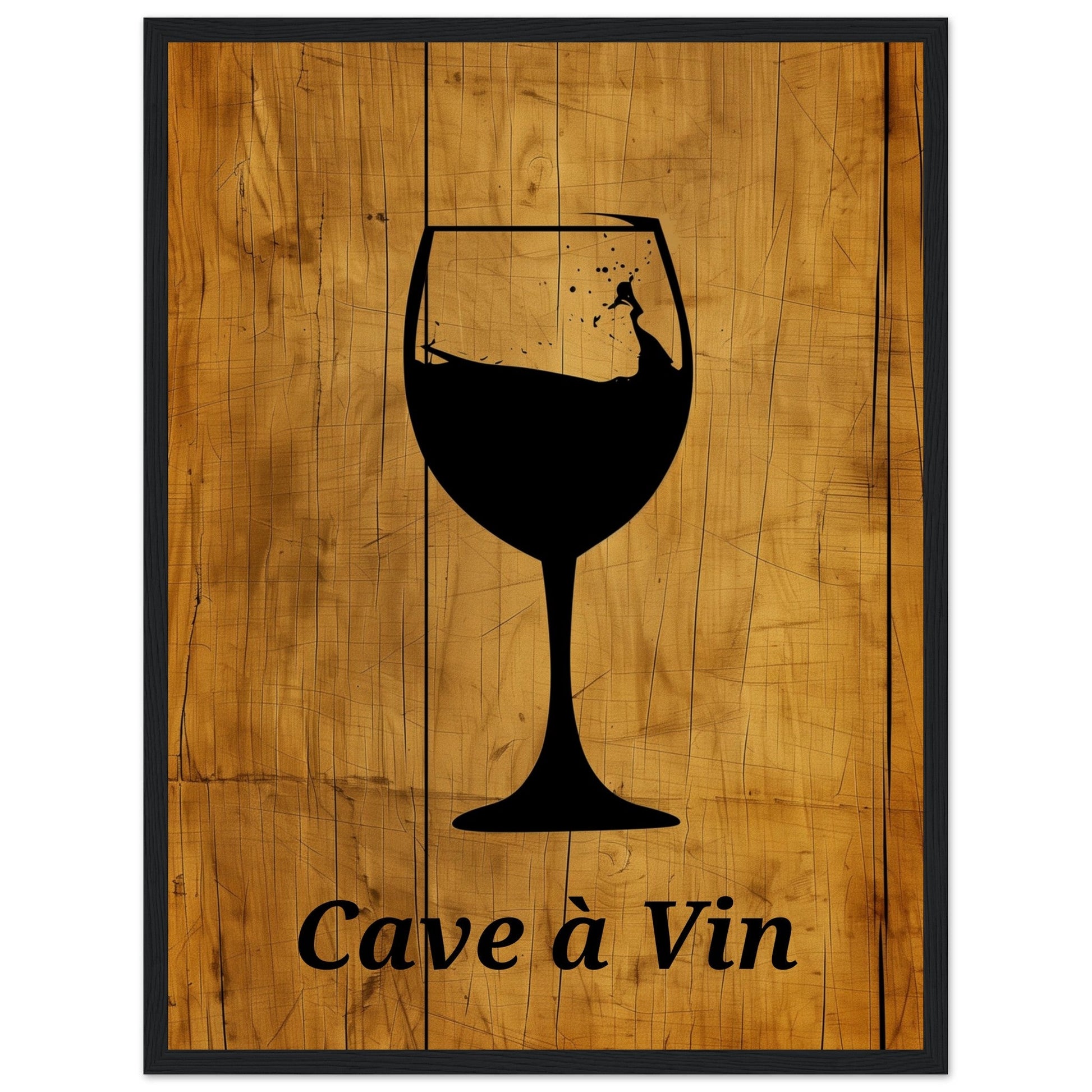 Poster pour Cave à Vin ( 45x60-cm-Bois-noir)