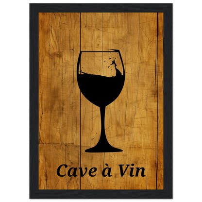 Poster pour Cave à Vin ( 21x29.7-cm-Bois-noir)