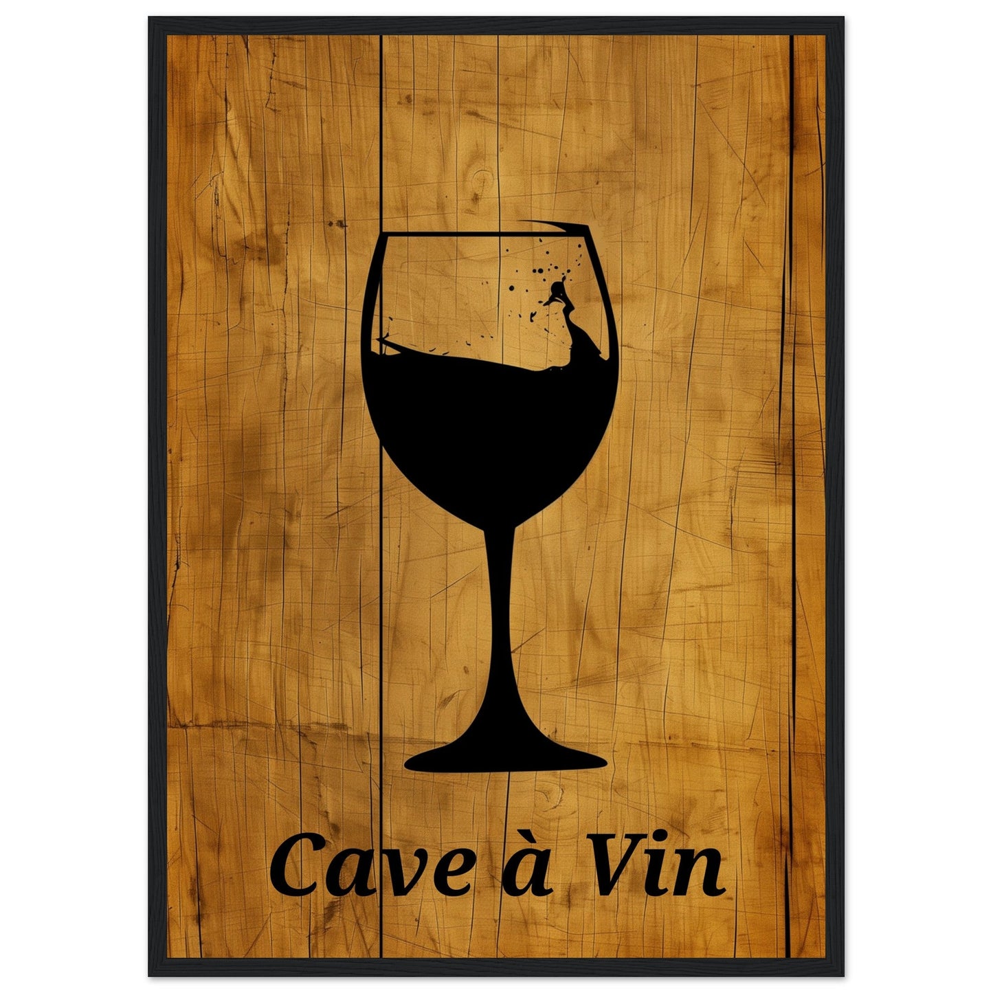 Poster pour Cave à Vin ( 50x70-cm-Bois-noir)