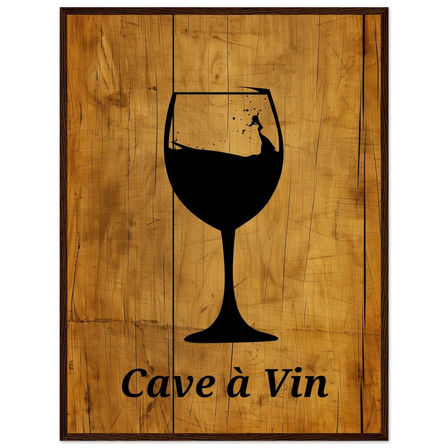 Poster pour Cave à Vin ( 60x80-cm-Bois-foncé)