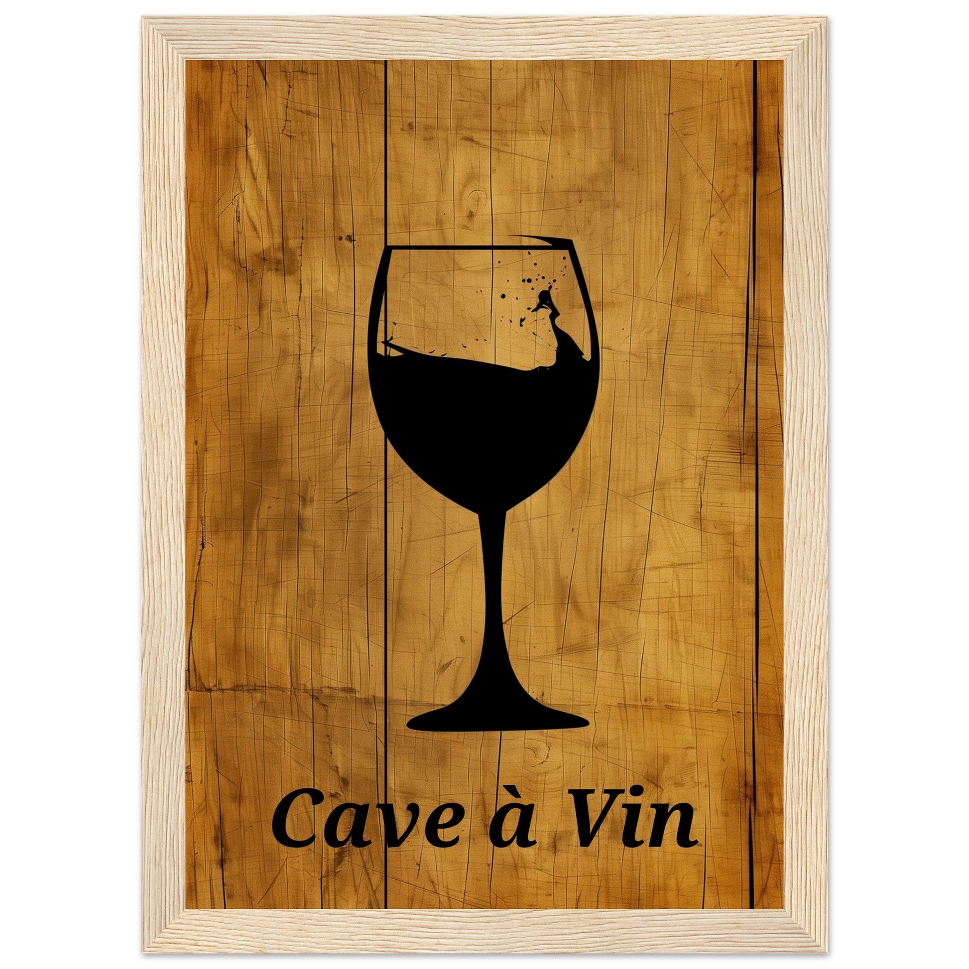 Poster pour Cave à Vin ( 21x29.7-cm-Bois-clair)