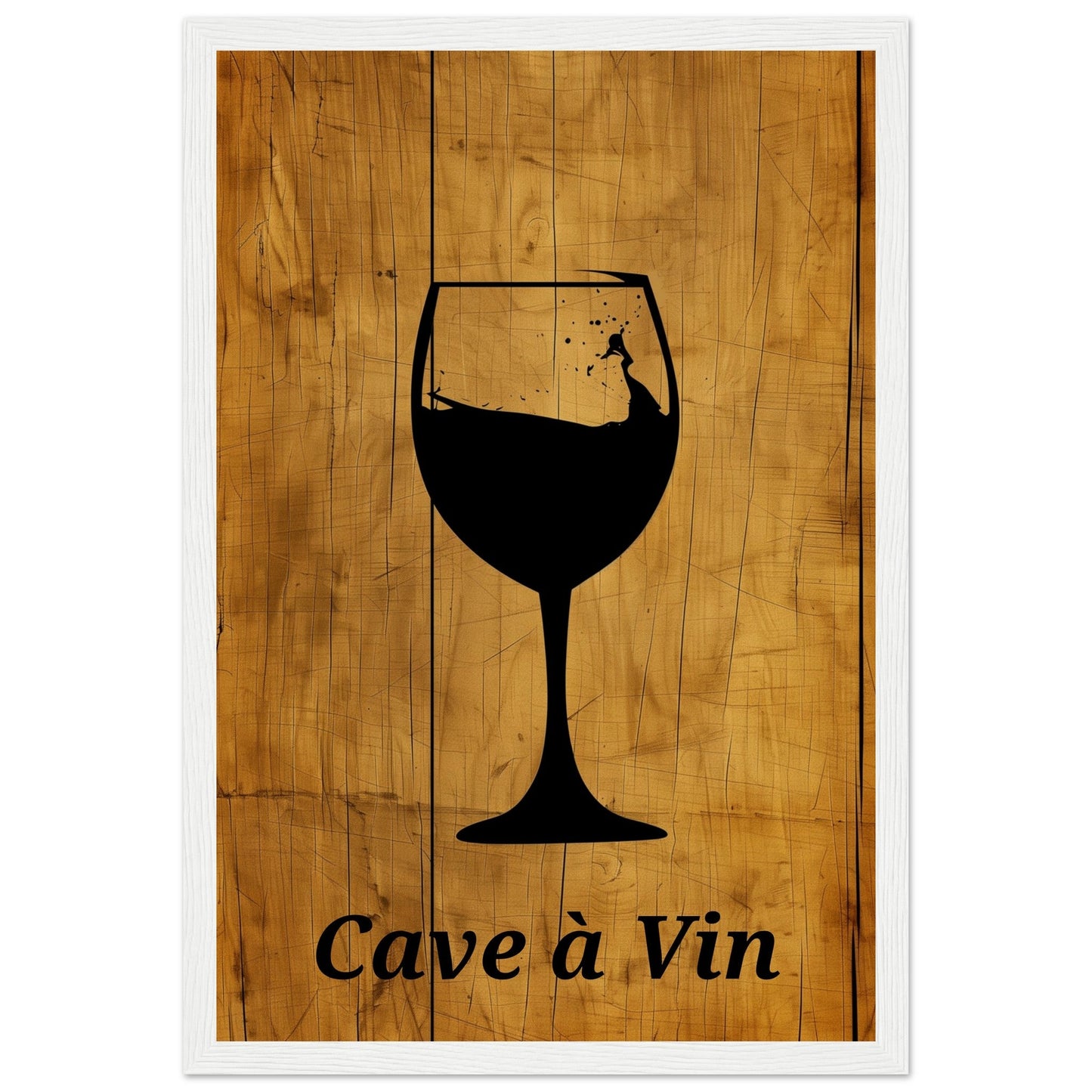 Poster pour Cave à Vin ( 30x45-cm-Bois-blanc)