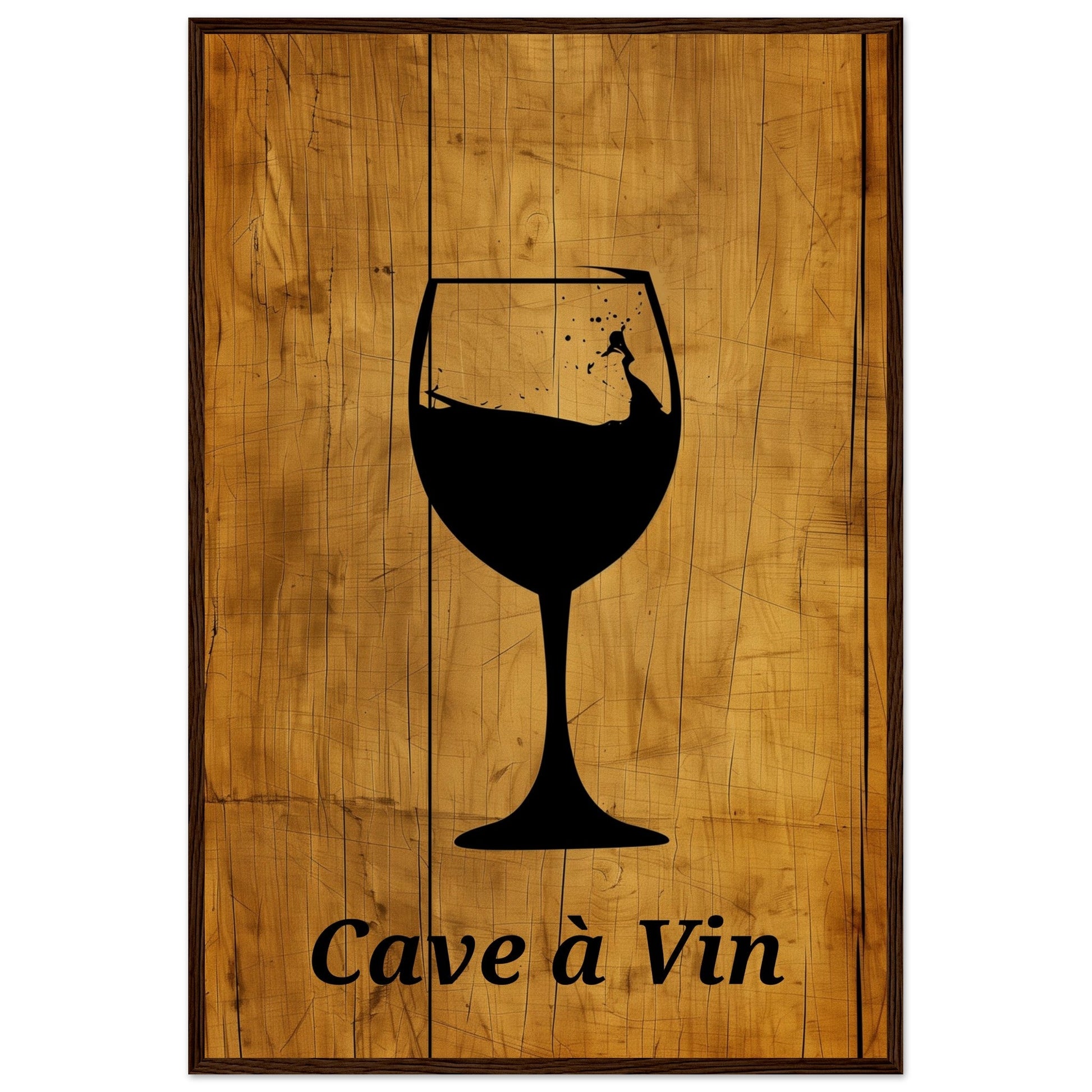 Poster pour Cave à Vin ( 60x90-cm-Bois-foncé)