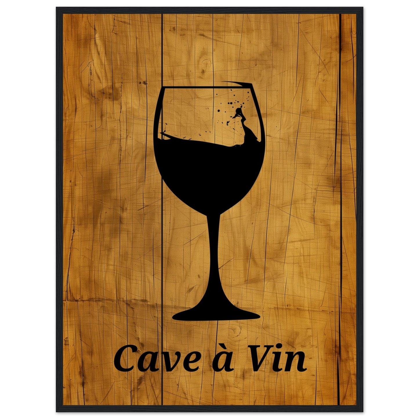 Poster pour Cave à Vin ( 60x80-cm-Bois-noir)