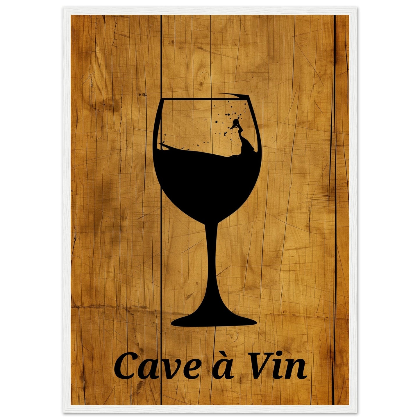 Poster pour Cave à Vin ( 50x70-cm-Bois-blanc)