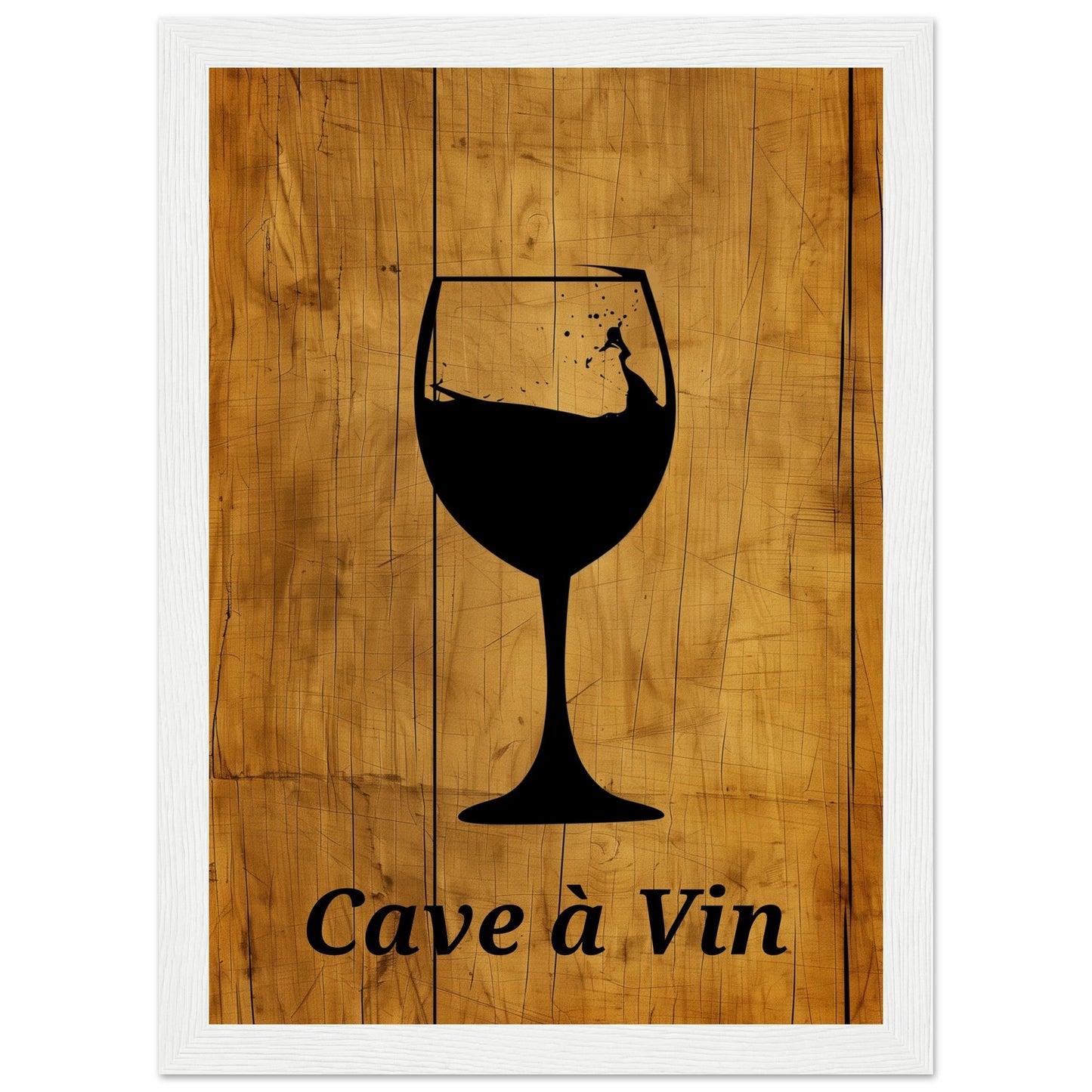 Poster pour Cave à Vin ( 21x29.7-cm-Bois-blanc)