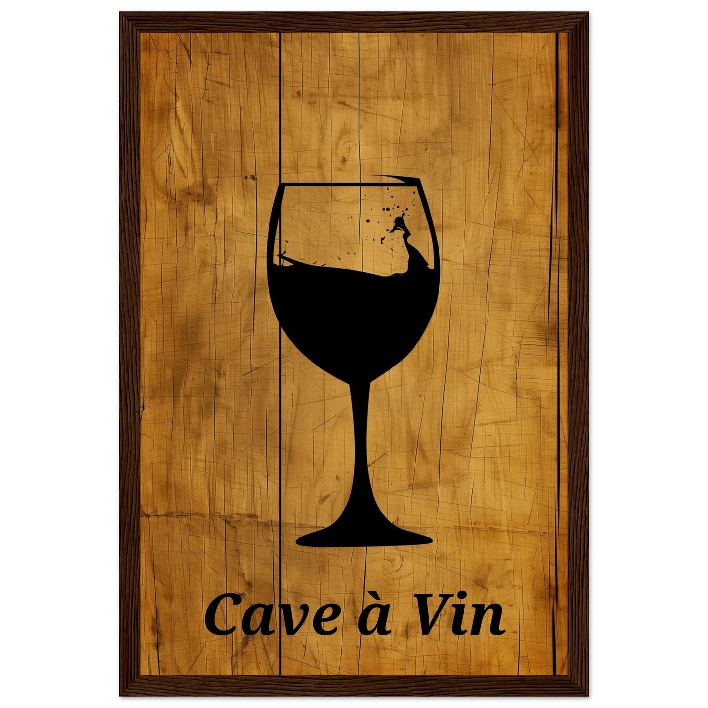 Poster pour Cave à Vin ( 30x45-cm-Bois-foncé)