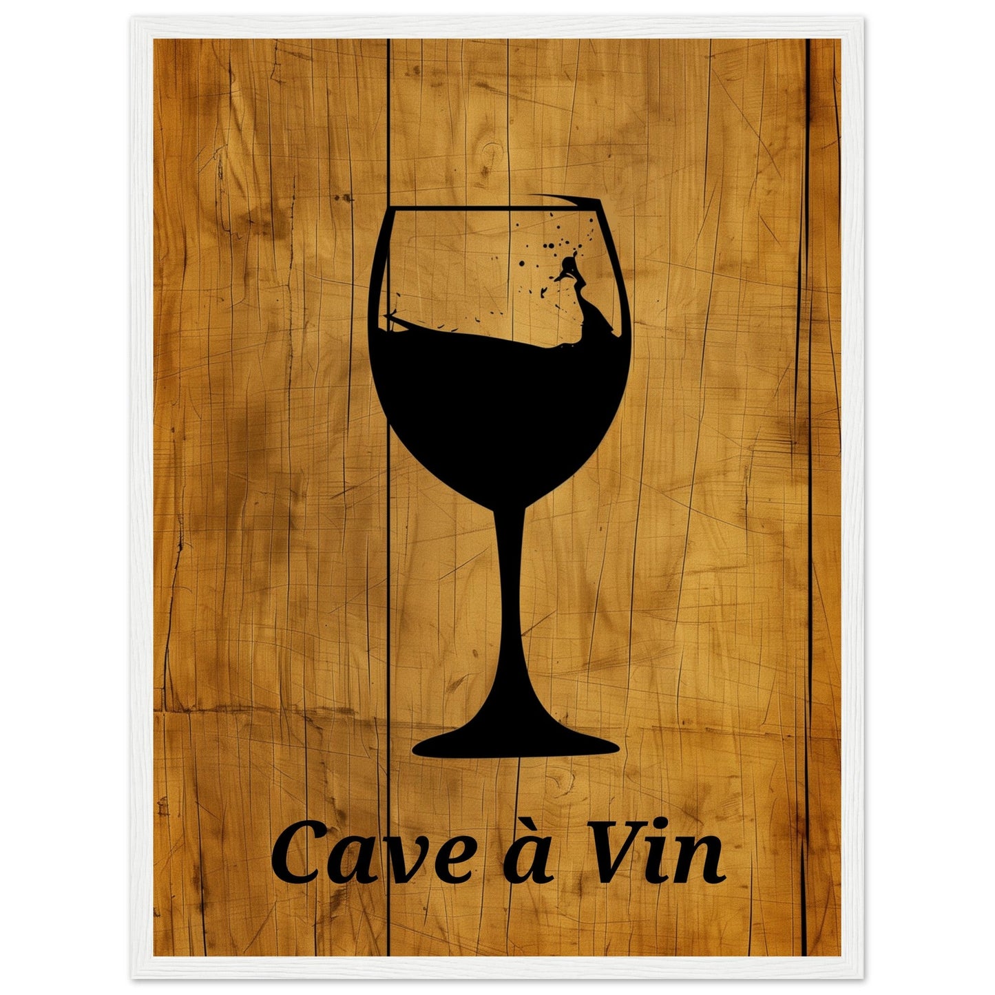 Poster pour Cave à Vin ( 45x60-cm-Bois-blanc)