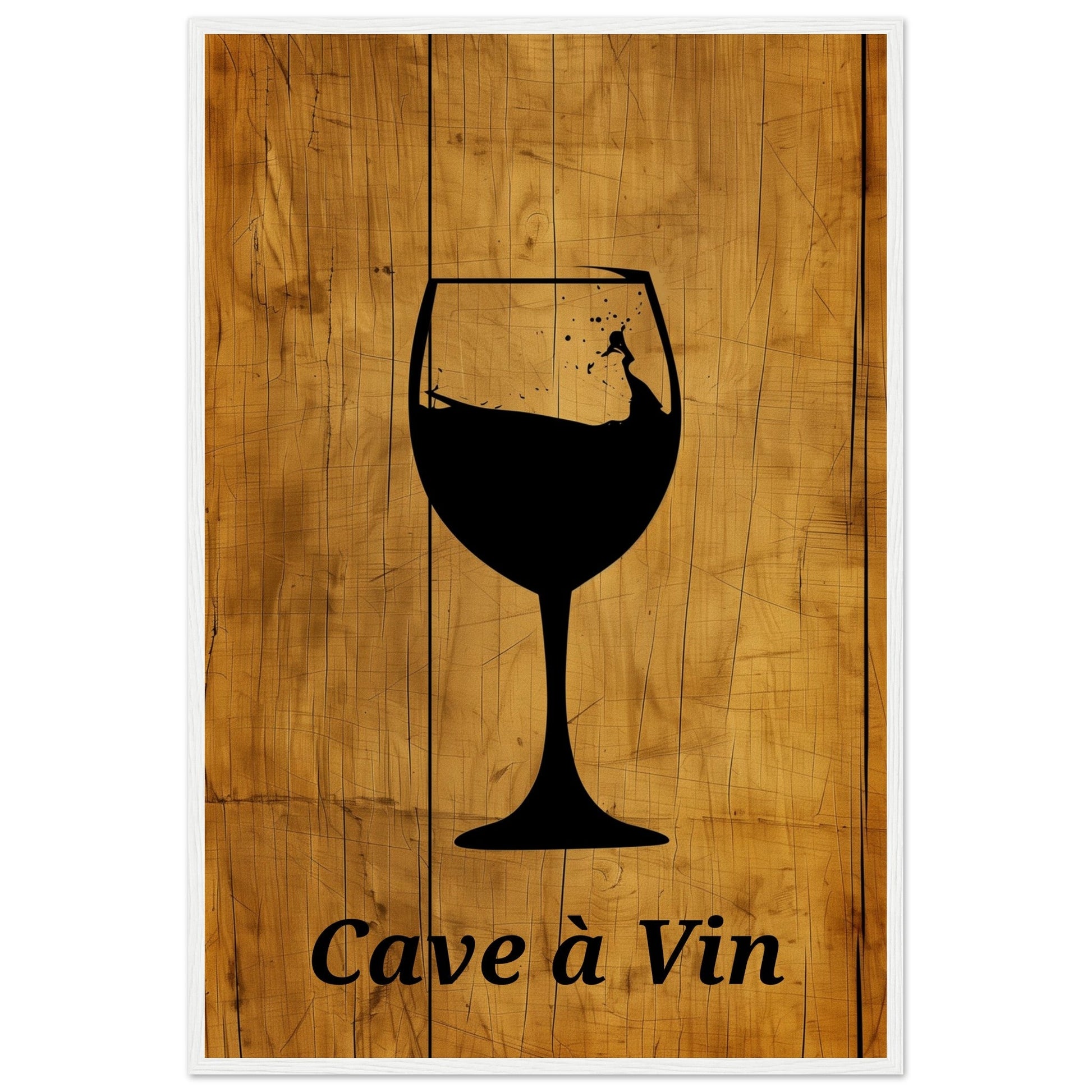 Poster pour Cave à Vin ( 60x90-cm-Bois-blanc)