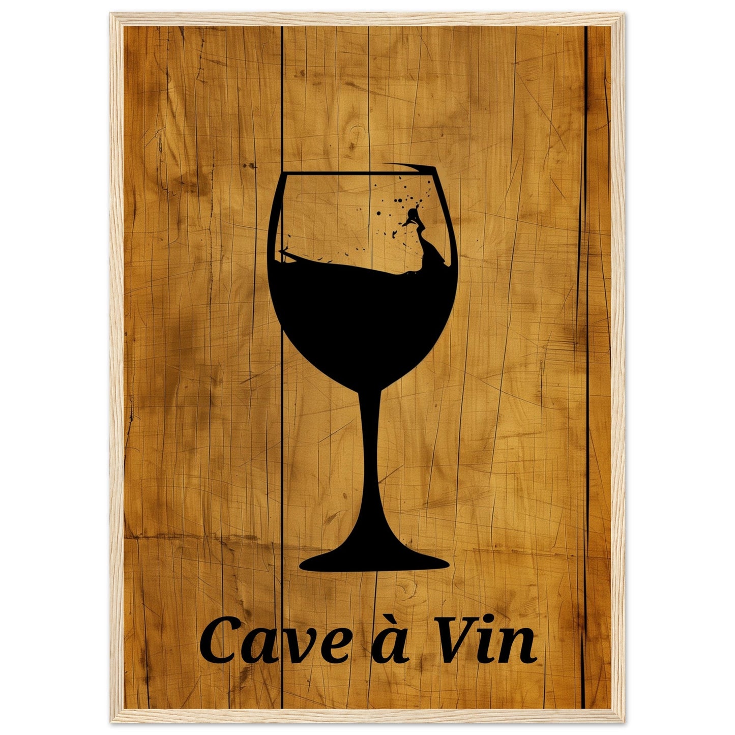 Poster pour Cave à Vin ( 50x70-cm-Bois-clair)