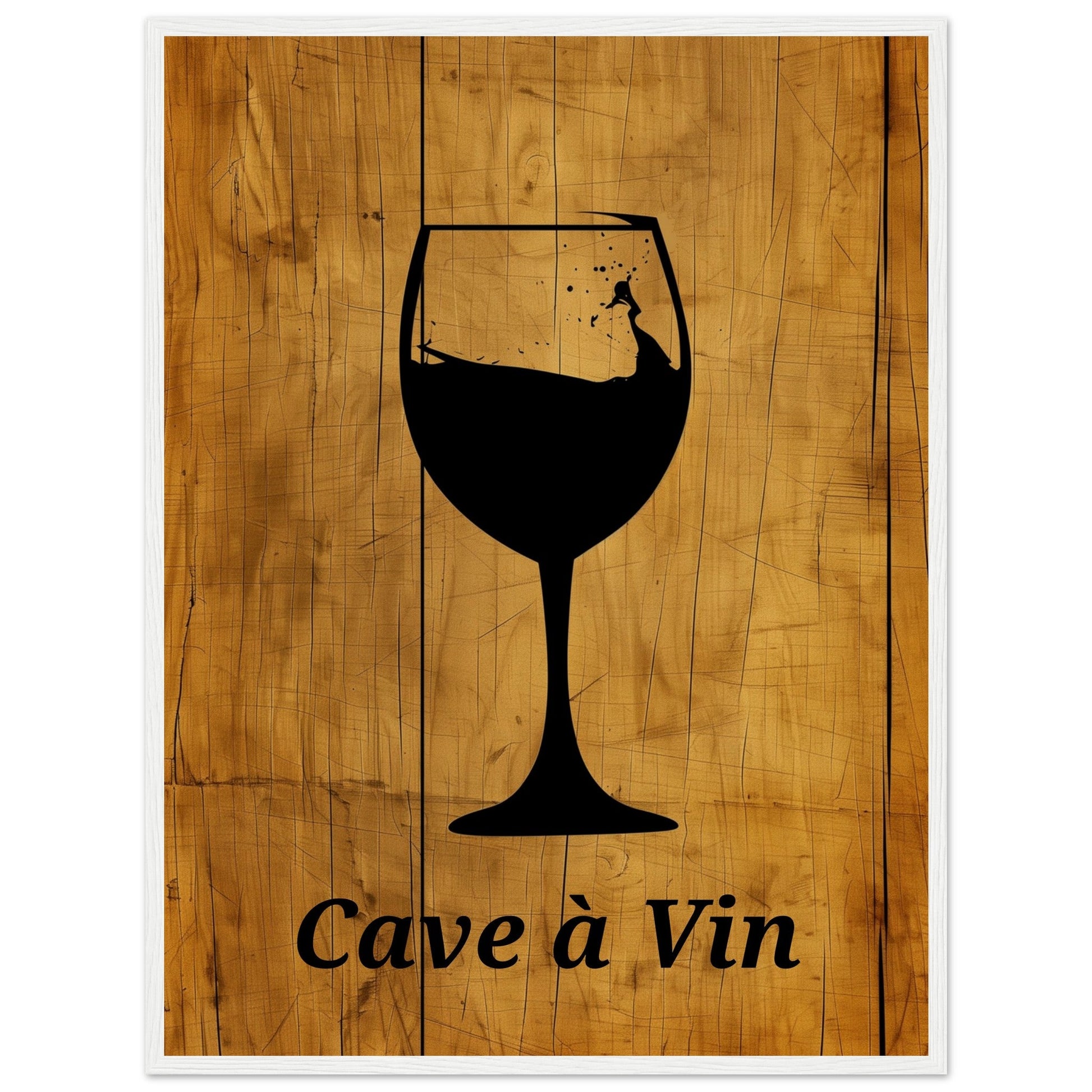 Poster pour Cave à Vin ( 60x80-cm-Bois-blanc)