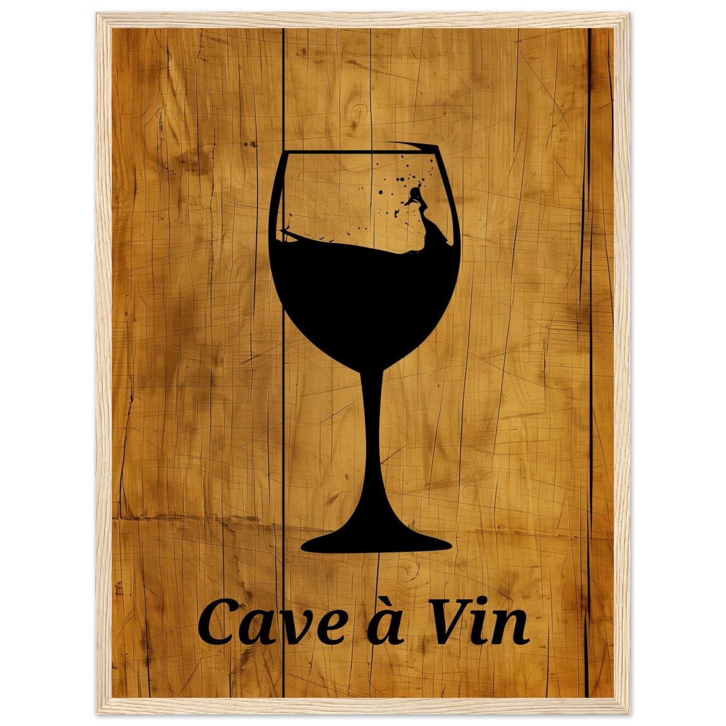 Poster pour Cave à Vin ( 45x60-cm-Bois-clair)