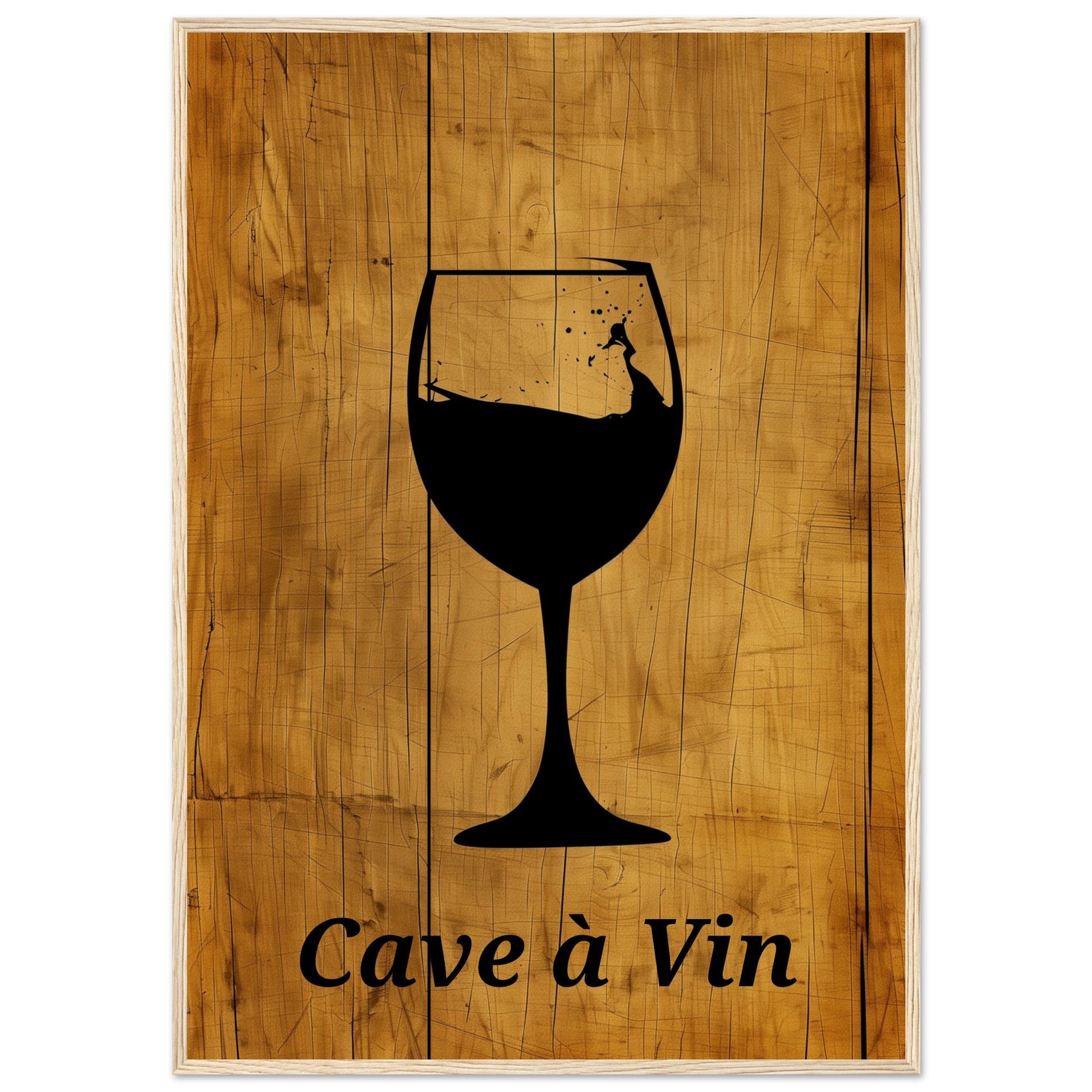 Poster pour Cave à Vin ( 70x100-cm-Bois-clair)