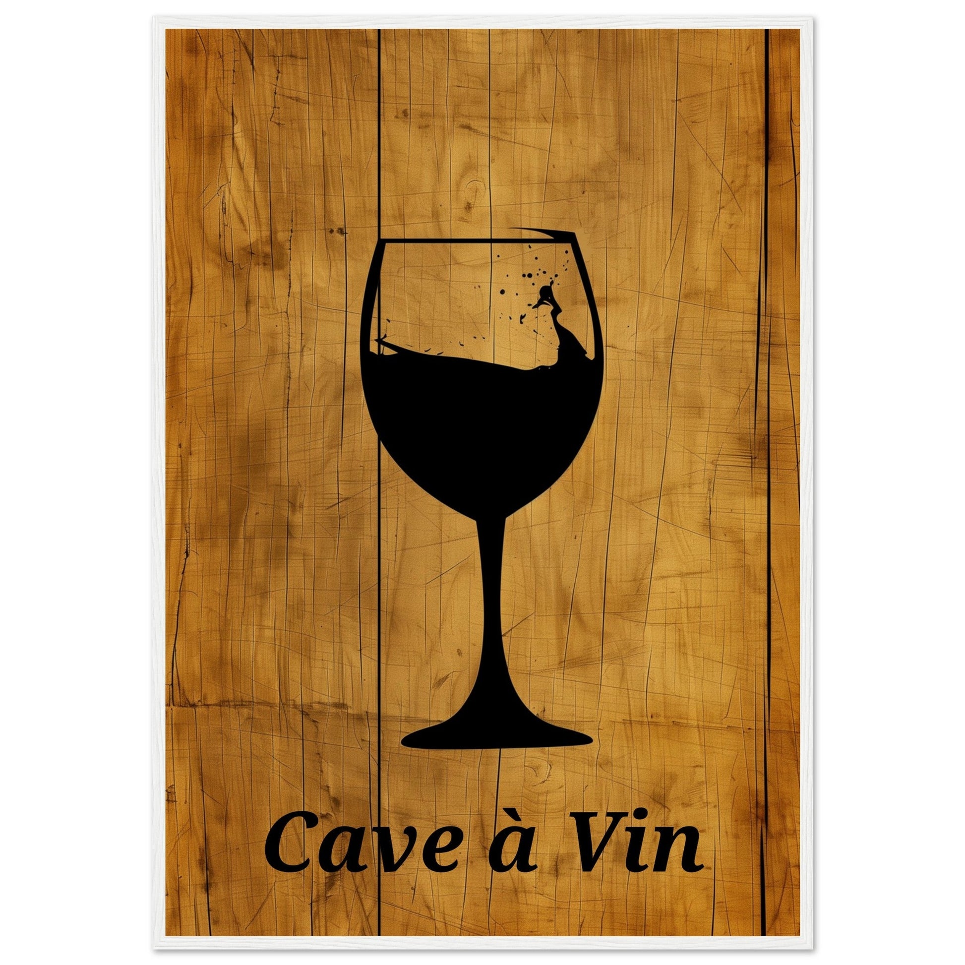 Poster pour Cave à Vin ( 70x100-cm-Bois-blanc)