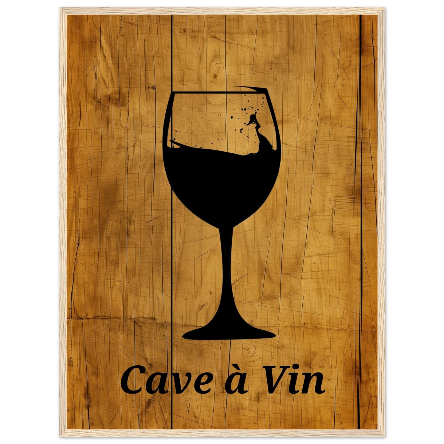 Poster pour Cave à Vin ( 60x80-cm-Bois-clair)