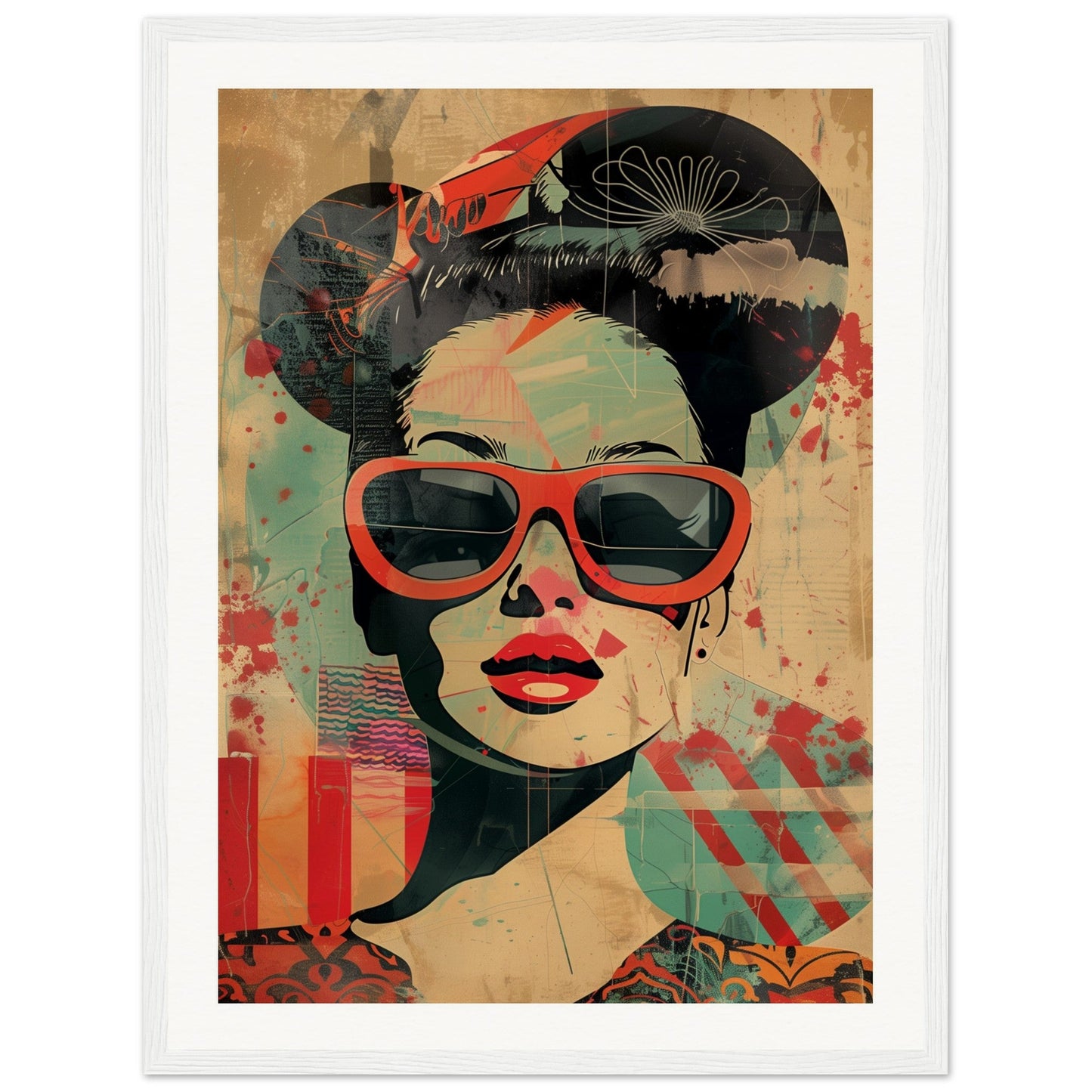 Retro Poster Art ( 45x60-cm-Bois-blanc)