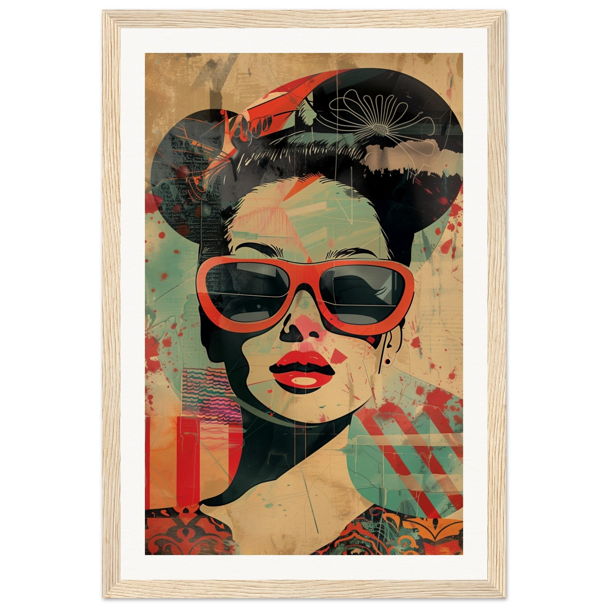 Retro Poster Art ( 30x45-cm-Bois-clair)