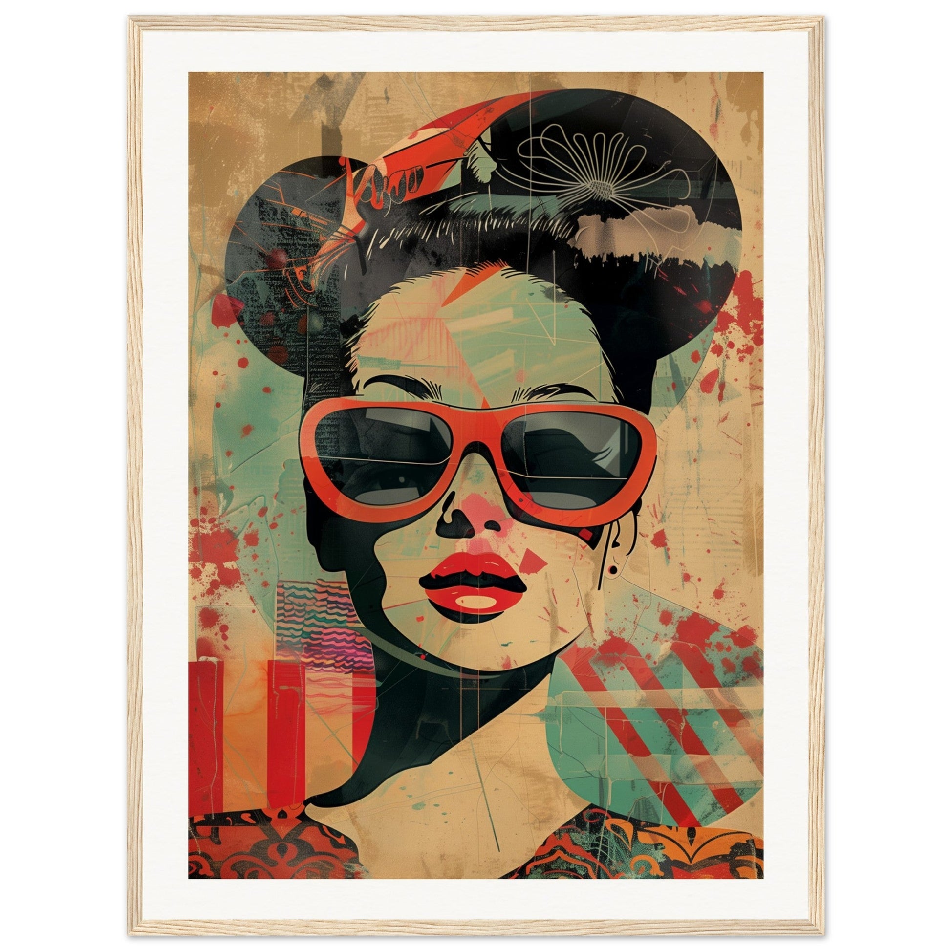 Retro Poster Art ( 60x80-cm-Bois-clair)