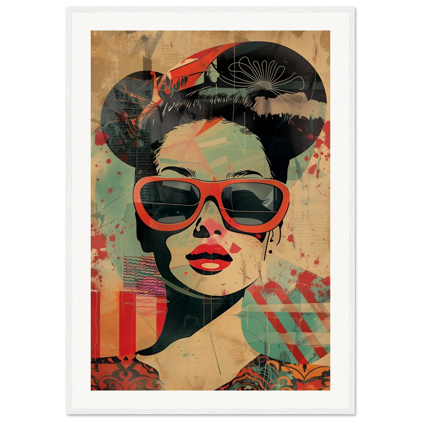 Retro Poster Art ( 70x100-cm-Bois-blanc)