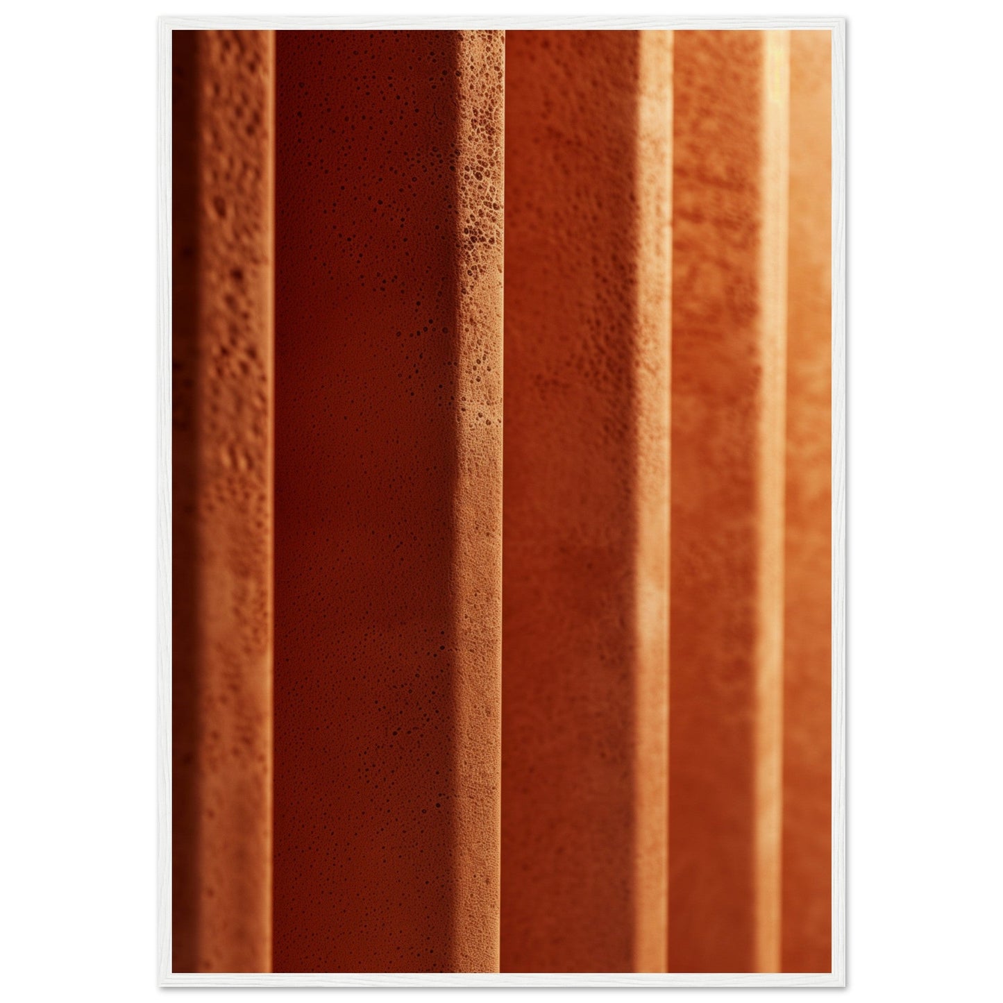 Tableau Affiche Couleur Terracotta ( 70x100-cm-Bois-blanc)