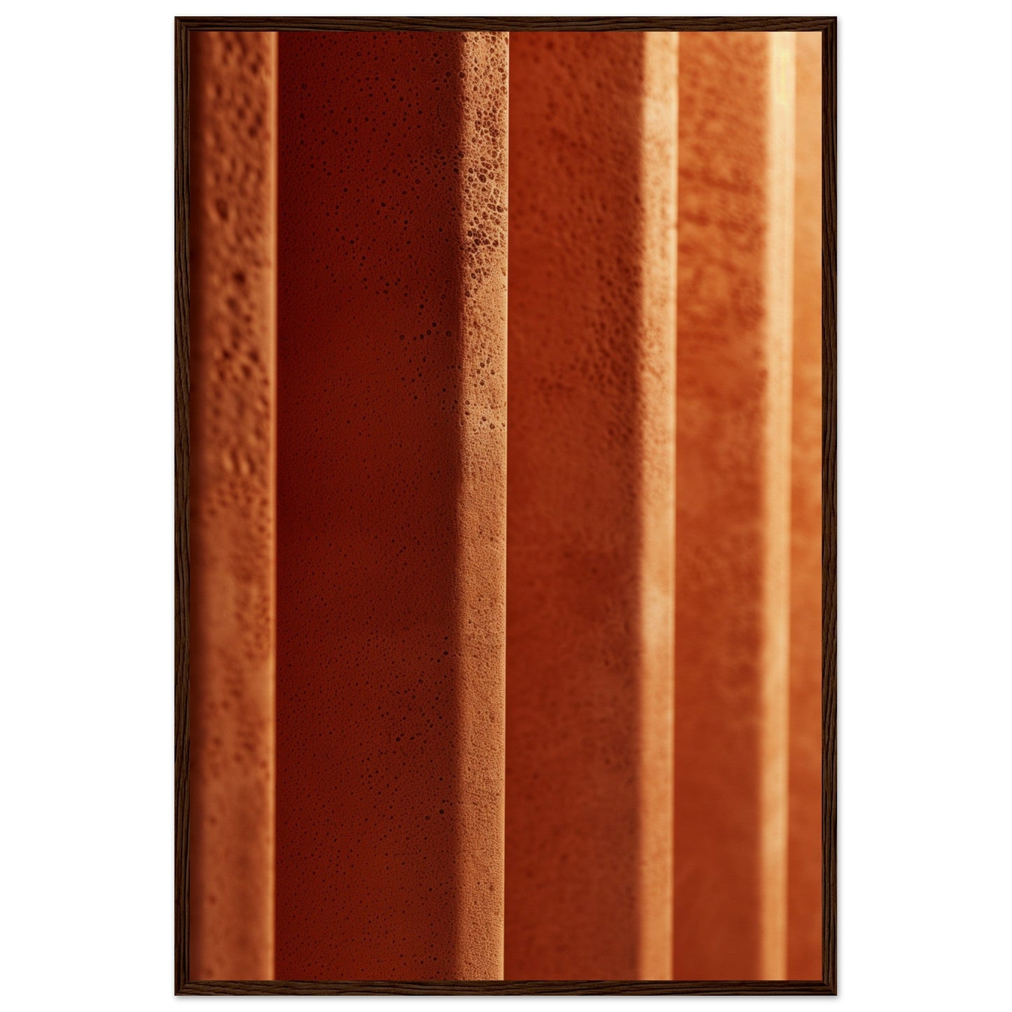 Tableau Affiche Couleur Terracotta ( 60x90-cm-Bois-foncé)