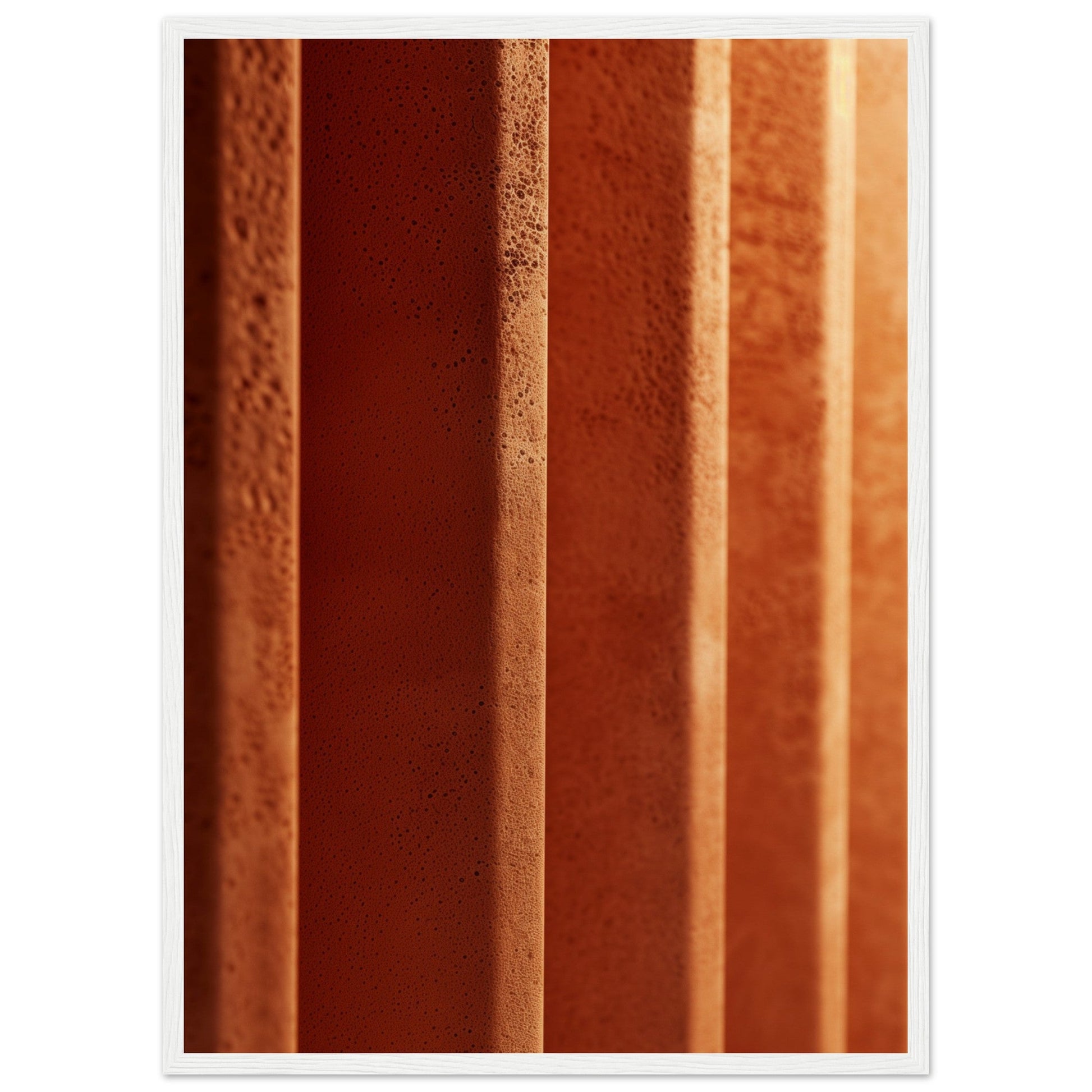 Tableau Affiche Couleur Terracotta ( 50x70-cm-Bois-blanc)