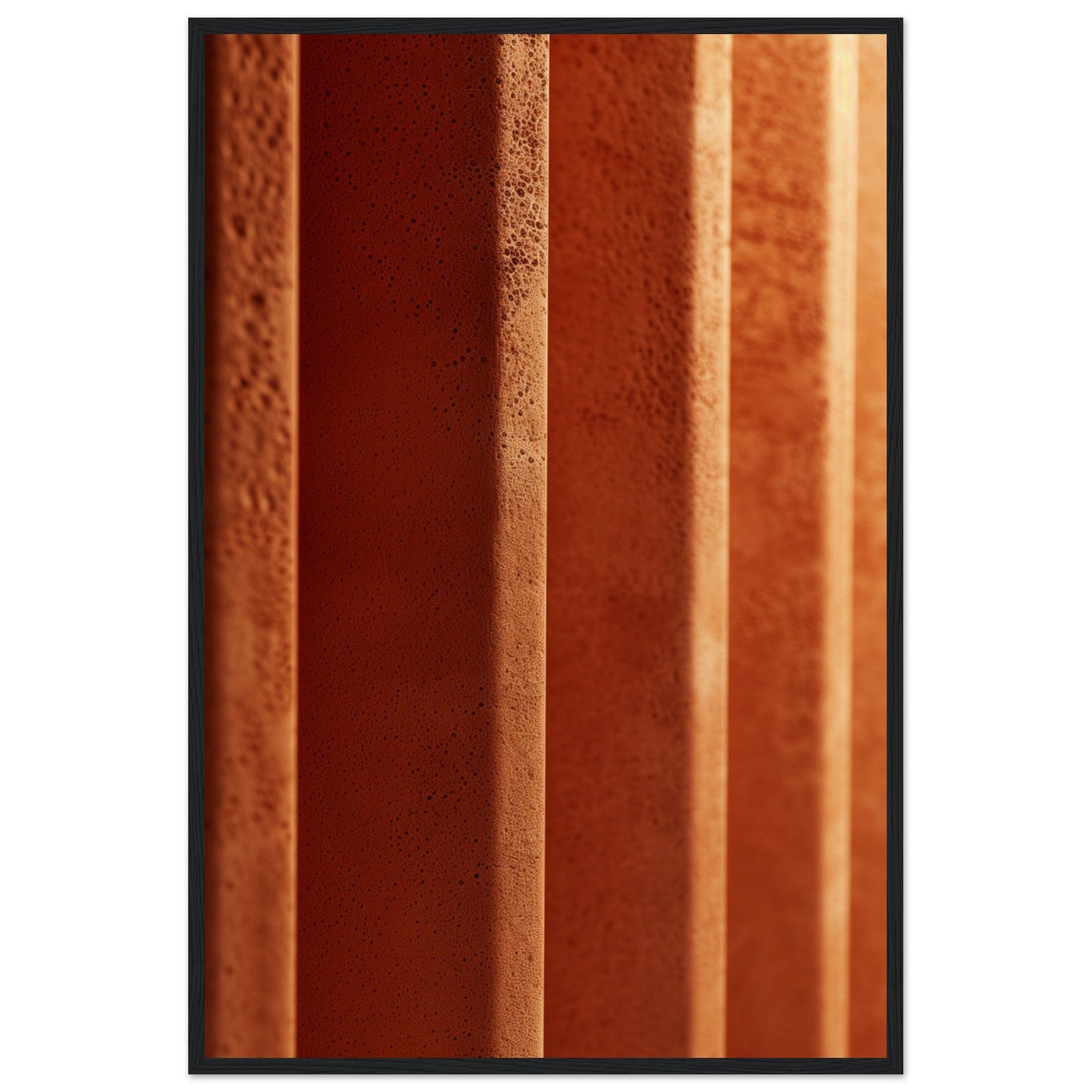 Tableau Affiche Couleur Terracotta ( 60x90-cm-Bois-noir)