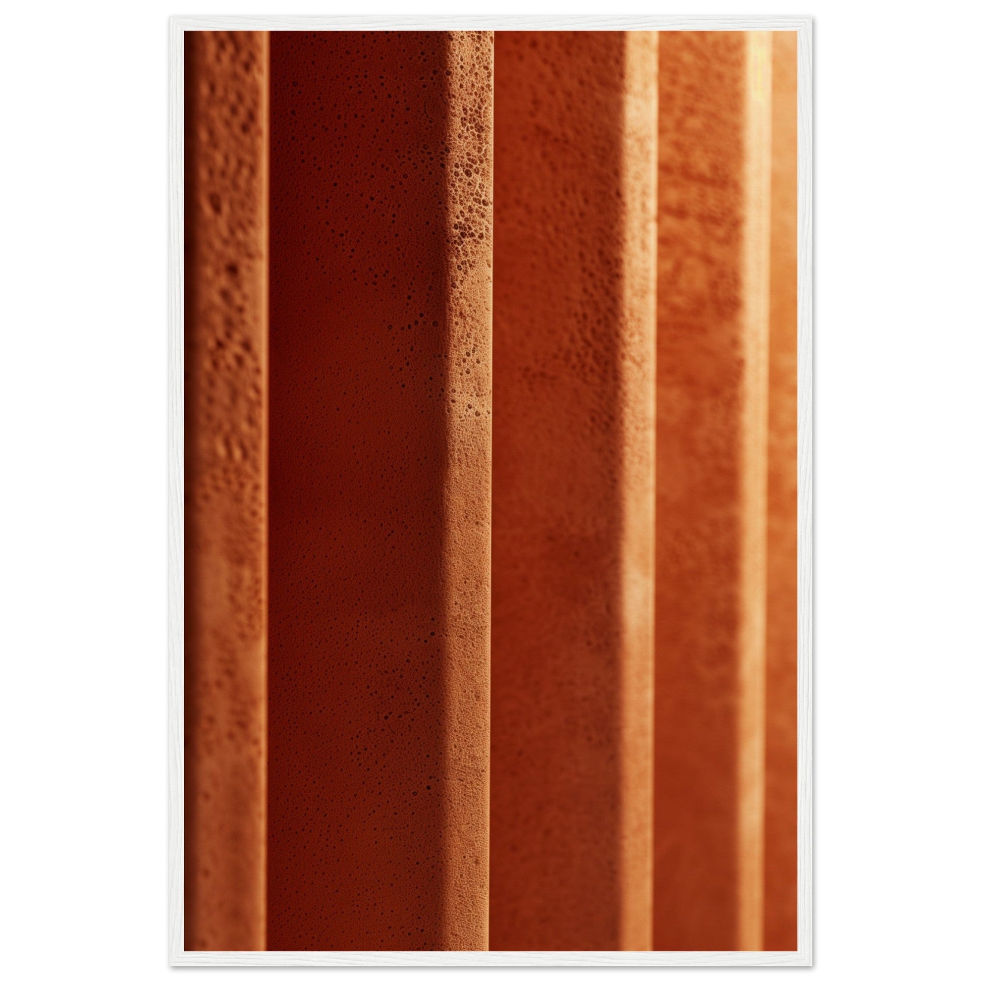 Tableau Affiche Couleur Terracotta ( 60x90-cm-Bois-blanc)