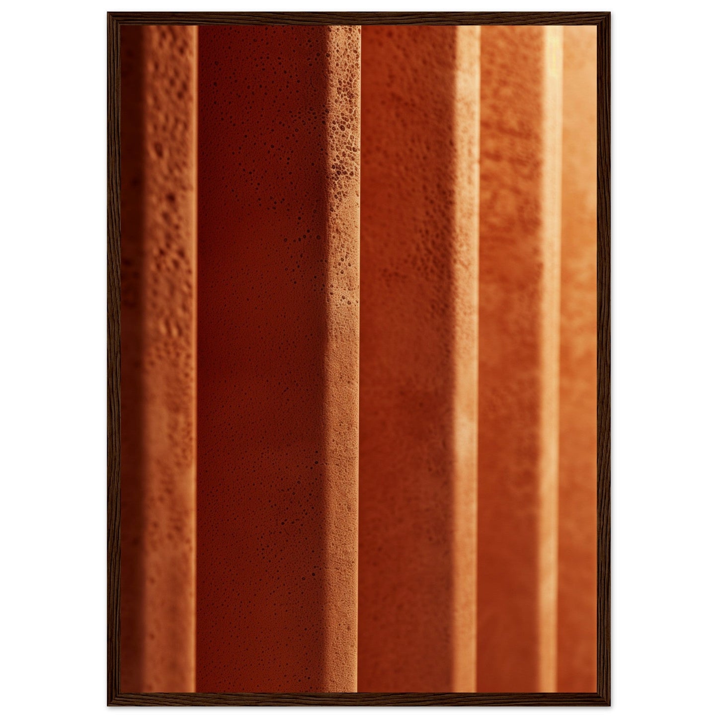 Tableau Affiche Couleur Terracotta ( 50x70-cm-Bois-foncé)